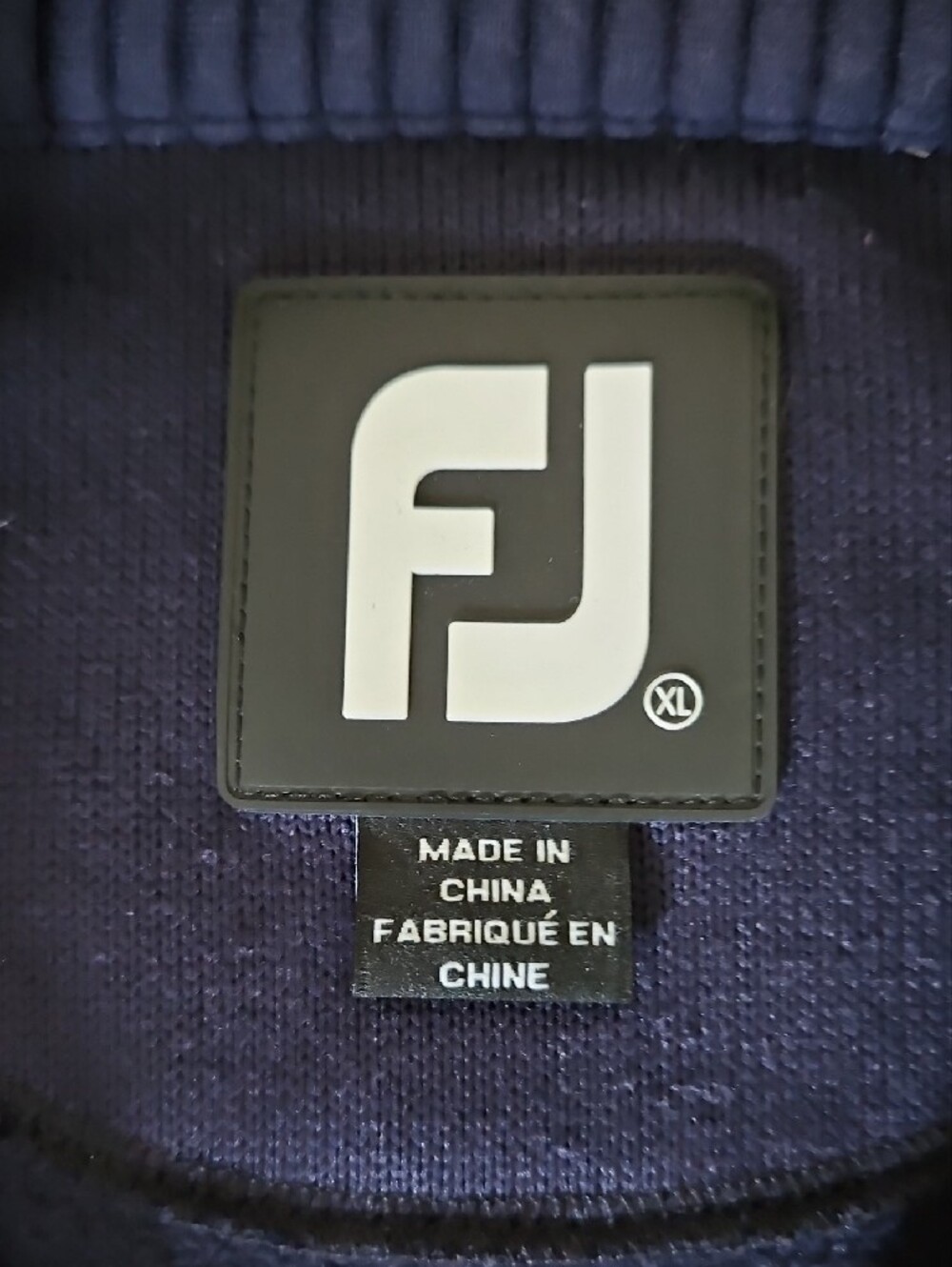 FootJoy Navy Full-Zip Performance Jacket with Ribbed Front - Picture 9 of 11